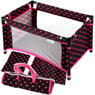 Abbildung von Kinderplay Puppenbett Puppenreisebett Reisebett mit Tasche, für Puppen KP0400G