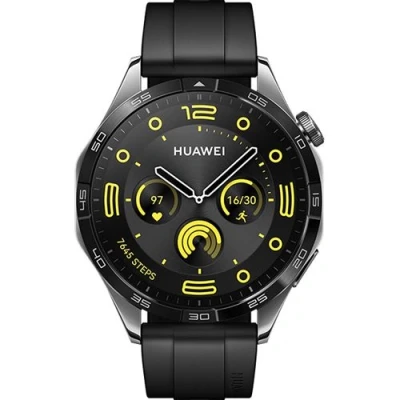 Abbildung von Huawei Watch GT 4 46mm Schwarz (Schwarzes Silikon Armband)