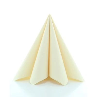 Abbildung von Sovie HORECA Serviette in Creme aus Linclass® Airlaid, hochwertige Einwegservietten, ideal für Hochzeiten &amp; Partys, 40 x cm, 50 Stück