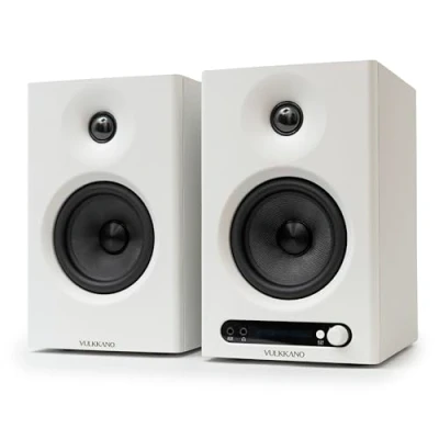 Abbildung von VULKKANO PRO4 Studio Monitore mit 4&quot; Woofer, Bluetooth, Symmetrischem TRS Eingang, RCA, Kopfhörerausgang, AUX, Optischem, EQ Einstellungen, Lautsprecher für Monitor