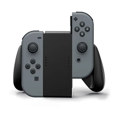 Abbildung von PowerA Joy Con Komfortgriff für Nintendo Switch Schwarz, Spiele Controller, Gamepad, Lite, Offiziell Lizenziert