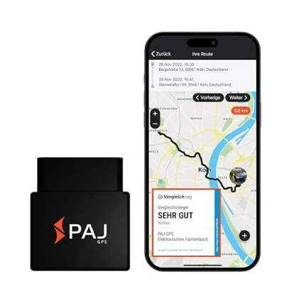 Abbildung von PAJ GPS elektronisches Fahrtenbuch, finanzamtkonform, lückenlos &amp; manipulationssicher, OBD2 Stecker, automatische Aufzeichnung, Global SIM Karte, Auto, LKW UVM