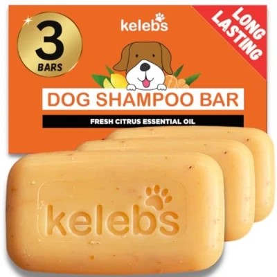 Abbildung von Hundeshampoo gegen Geruch Citrus Bar, natürlich, plastikfrei, vegan, für Frische und Pflege