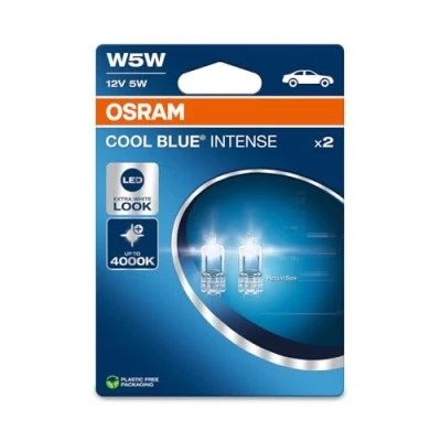 Abbildung von Osram COOL BLUE® INTENSE W5W, up to 4,000K, halogen signal lamp, double blister (2 lamps)