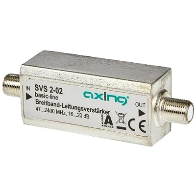 Abbildung von Axing SVS 2 02 Satelliten Leitungsverstärker Inline Breitband (20 dB, 47 2400 MHz)