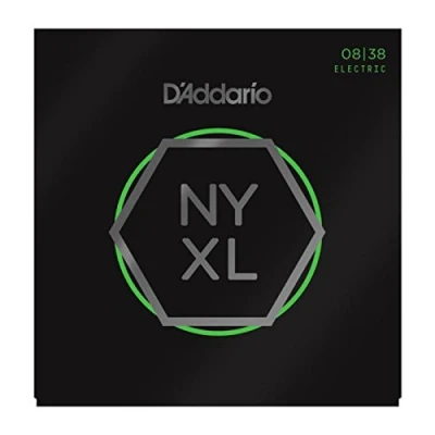 Abbildung von D&#039;Addario E Gitarren Saiten Gitarrensaiten Gitarre Premium DER BELIEBTESTEN SAITENMARKE WELTWEIT NYXL0838 &quot;New York&quot; Stahl Extra Super Light (08 38)