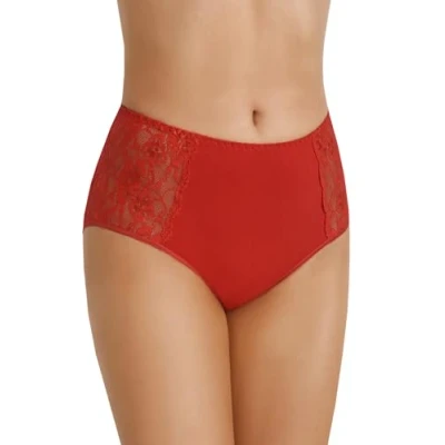 Abbildung von Teyli Slip Damen Baumwolle zum Kaschieren von Unvollkommenheiten Bikinis &amp; Taillenslips für Slips Frauen Rot XL