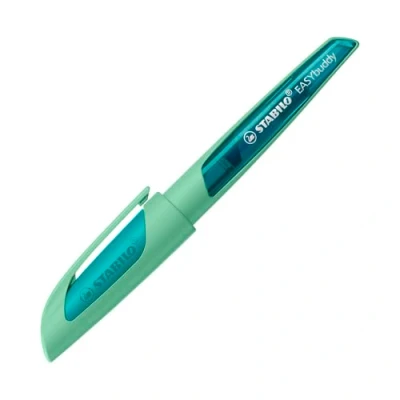 Abbildung von Schulfüller mit Linkshänder Feder L STABILO EASYbuddy Pastel in minzgrün blau (löschbar) inkl. Patrone