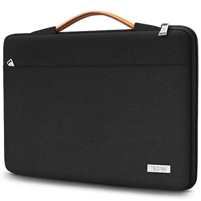 Abbildung von TECOOL 15 15,6 Zoll Laptoptasche Hülle Tasche für 15.6 Lenovo Thinkpad Ideapad HP Acer Asus Dell Samsung Chromebook, Schutzhülle Wasserdicht Notebooktasche Laptop Sleeve 15, Schwarz
