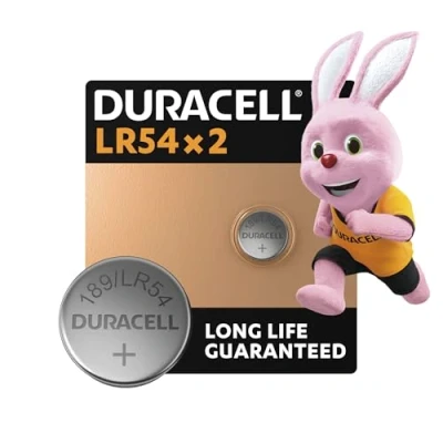 Abbildung von DURACELL LR54 Knopfzellen (2 Stück) LR 54 Batterien 1,5 V (189 / LR1130 V10GA)