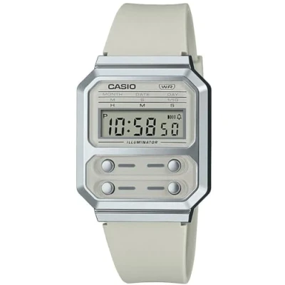 Abbildung von Casio A100 Silicone Digitaluhr, Größe: One Size, Ivory