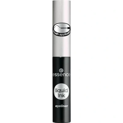 Abbildung von essence liquid ink eyeliner, Nr. 01, Schwarz, definierend, vegan, ohne Mikroplastikpartikel, Parfüm, Parabene, 1er Pack (3ml)