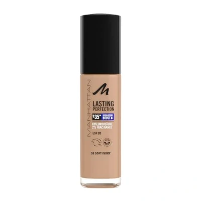 Abbildung von Manhattan Lasting Perfection 35 HR Make up, ultra langanhaltendes Flüssig Fb. 58, Soft Ivory