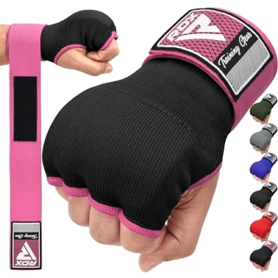 Abbildung von RDX Gel Innenhandschuhe Boxen MMA Muay Thai Training, Elastisch Boxbandagen 75cm Lang Handgelenkbandagen, Kampfsport Sparring Handbandagen Inner Boxing Gloves Punchingbälle Punchinghandschuhe