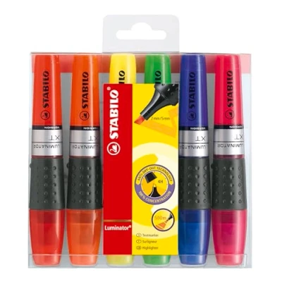 Abbildung von Textmarker STABILO LUMINATOR 6er Pack mit 6 verschiedenen Farben