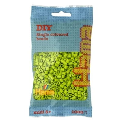 Abbildung von Hama Perlen Tasche ca.1000 Midi Fuse Mosaik Deko Kunst &amp; Basteln für kreative Kinder ab 5 Jahren Limette