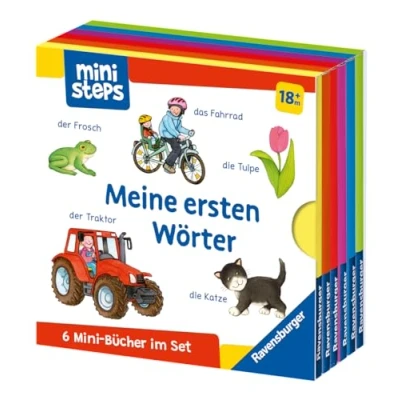 Abbildung von ministeps: Mein erster Bücher Würfel: Meine ersten Wörter Set: 6 Kinderbücher ab 1 Jahr