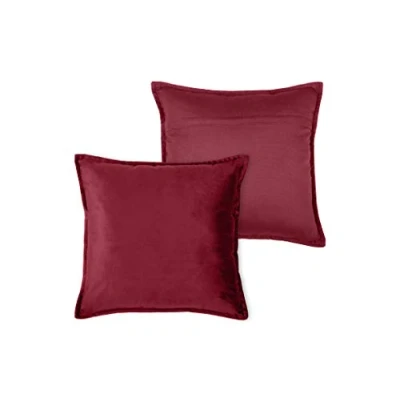 Abbildung von MIULEE 2er Set SAMT Weihnachten Kissenbezug Kissenhülle Dekorative Dekokissen Sofakissen Lendenkissen Wurfkissenbezug mit Verstecktem Reißverschluss Sofa Schlafzimmer 18 x Inch 45 cm Weinrot