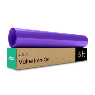 Abbildung von Cricut Value Bügelfolie Lila 30,5 cm x 152,4