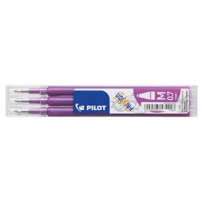 Abbildung von Pilot Pen 2261028F Ersatzminen Tintenroller Frixion Ball, Stärke 0,7mm, lila, radierbar, 3 Stück