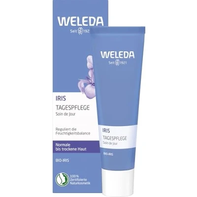Abbildung von WELEDA Bio Iris Ausgleichende Tagespflege, reichhaltige Naturkosmetik Feuchtigkeitspflege zur intensiven Pflege von trockener Haut, Creme zum Schutz vor Umwelteinflüssen (1 x 30 ml)
