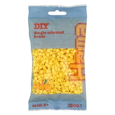Abbildung von Hama Perlen Tasche ca.1000 Midi Fuse Mosaik Deko Kunst &amp; Basteln für kreative Kinder ab 5 Jahren Hellgelb