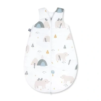 Abbildung von Julius Zöllner Baby Ganzjahresschlafsack aus 100% Baumwolle, Größe 110, 24 48 Monate, Standard 100 by OEKO TEX, made in Germany, Mountain Bear