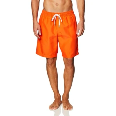 Abbildung von Amazon Essentials Herren Schnelltrocknende 23 cm Badehose, Orange, XL