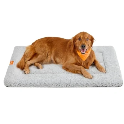 Abbildung von Feandrea Hundedecke, Haustier Decke, für Hunde, Katzen, 120 x 75 cm, XXL, maschinenwaschbar, trocknergeeignet, rutschfest, hellgrau PPB021G01