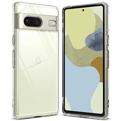 Abbildung von Ringke Fusion Kompatibel mit Google Pixel 7 Hülle Kratzfest Harte Transparente Rückseite Stoßfeste Handyhülle für 5G (2022) Clear