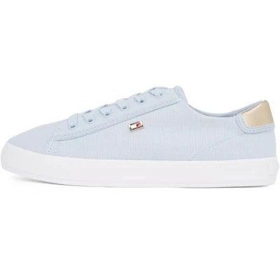 Abbildung von Tommy Hilfiger Damen Vulcanized Sneaker Canvas Lace Up Elegant, Blau (Breezy Blue), 38