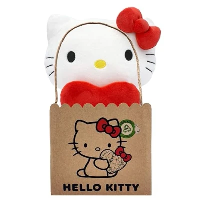 Abbildung von Hello Kitty mit Herz ECO Plüsch 14x13x24 cm
