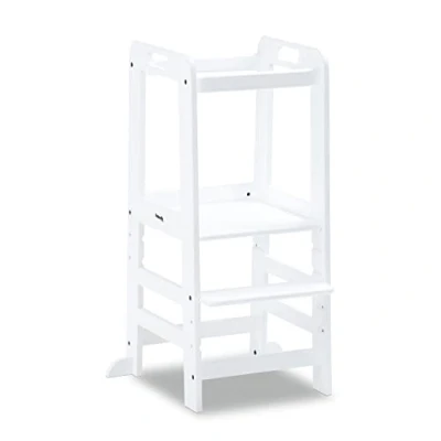 Abbildung von Hauck Lernturm Learn N Explore, FSC® Zertifiziertes Buchenholz, Höhenverstellbar, Stabil Robust, Montessori ab 1 Jahr für Küche Tisch Bad (White)
