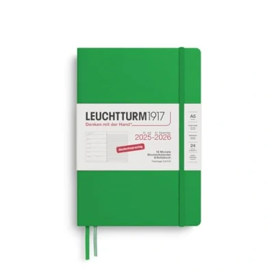 Abbildung von LEUCHTTURM1917 372618 Wochenkalender &amp; Notizbuch Medium (A5) 2026, 18 Monate 07.2025 12.2026, Hardcover,Spring Leaf, Deutsch