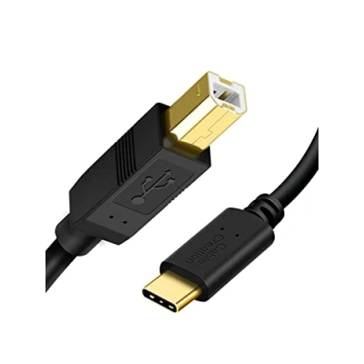 Abbildung von CableCreation USB C Druckerkabel 1M, auf B, Scannerkabel MIDI Kabel für Yamaha Casio Digital Piano Controller DJ Controller, 3.3FT Schwarz