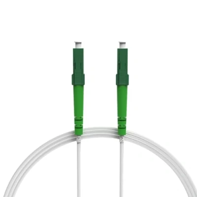 Abbildung von nexinex OS2 weißes Glasfaserkabel LC/APC auf (3m) Patchkabel Simplex Singlemode FTTH Glasfaser LWL Lichtwellenleiter Kabel LC/LC
