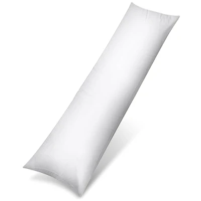 Abbildung von Utopia Bedding Seitenschläferkissen 40 x 145 cm, Ganzkörperkissen, Langes Schwangerschaftskissen zur Unterstützung der Mutterschaft, Körperkissen für Seitenschläfer (Weiß)