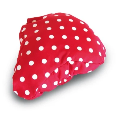 Abbildung von Basil Sattelbezug Rosa Saddle Cover, Red White Dots, One Size