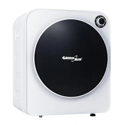 Abbildung von Green Blue GB410 Elektrischer Wäschetrockner 3 kg Füllgewicht Einstellbare Trockenzeit 20 180 Minuten 830 W Leistung Ablufttrockner für Kleidung Freistehend oder Wandmontage