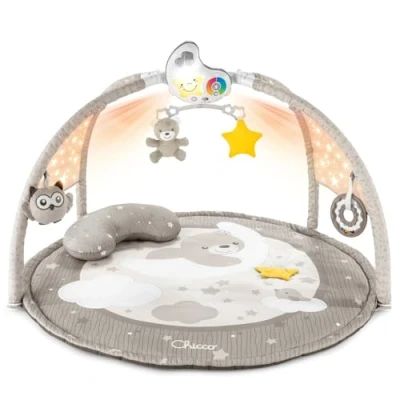 Abbildung von Chicco Spielmatte 3in1, Multifunktionsspielbogen für Neugeborene,Baby Aktivitätendecke, Sternenprojektor, abnehmbarem Baby Nachtlicht mit entspannender Musik Babyspielzeug, ab 0 Monate, Weiß
