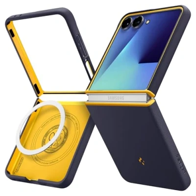 Abbildung von Spigen Nano Pop MagFit Hülle für Samsung Galaxy Z Flip 7, Kompatibel mit MagSafe Blueberry Navy