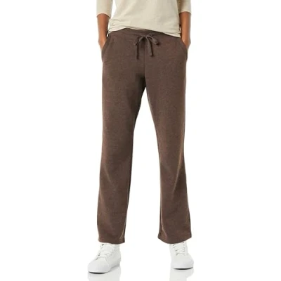 Abbildung von Amazon Essentials Damen Jogginghose aus Fleece mit geradem Bein (in großen Größen erhältlich), Schokoladenbraun, L