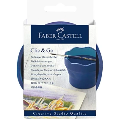 Abbildung von Faber Castell 181540 Creative Studio Wasserbecher Clic &amp; Go, blau