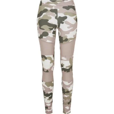 Abbildung von Urban Classics TECH Leggings Hosen, Damen, Größe: Medium, Duskrose camo