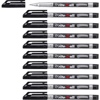 Abbildung von Permanent Marker STABILO Write 4 all fein 10er Pack schwarz