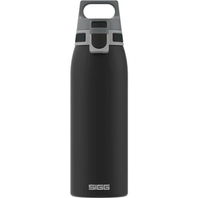 Abbildung von SIGG Edelstahl Trinkflasche Shield ONE Black Für Kohlensäurehaltige Getränke Geeignet Auslaufsicher Federleicht BPA frei Outdoor &amp; Fitness Schwarz 1L
