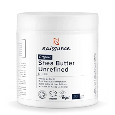 Abbildung von Naissance Sheabutter BIO (Nr. 306) 500g rein und natürlich, unraffiniert, zertifiziert, handgeknetet, vegan &amp; parfümfrei ethisch nachhaltig hergestellt aus Ghana