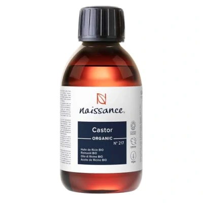 Abbildung von Naissance Rizinusöl Bio (Nr. 217) 225ml Kaltgepresst, Zertifiziert für Haare, Wimpern und Augenbrauen, Haut