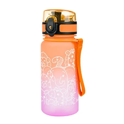 Abbildung von Baagl Kinder Trinkflasche Auslaufsicher Wasserflasche 350ml, Kindergarten Schule und Sport Flasche für Mädchen Tritan (Tiere)