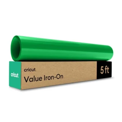 Abbildung von Cricut Value Bügelfolie Grün 30,5 cm x 152,4